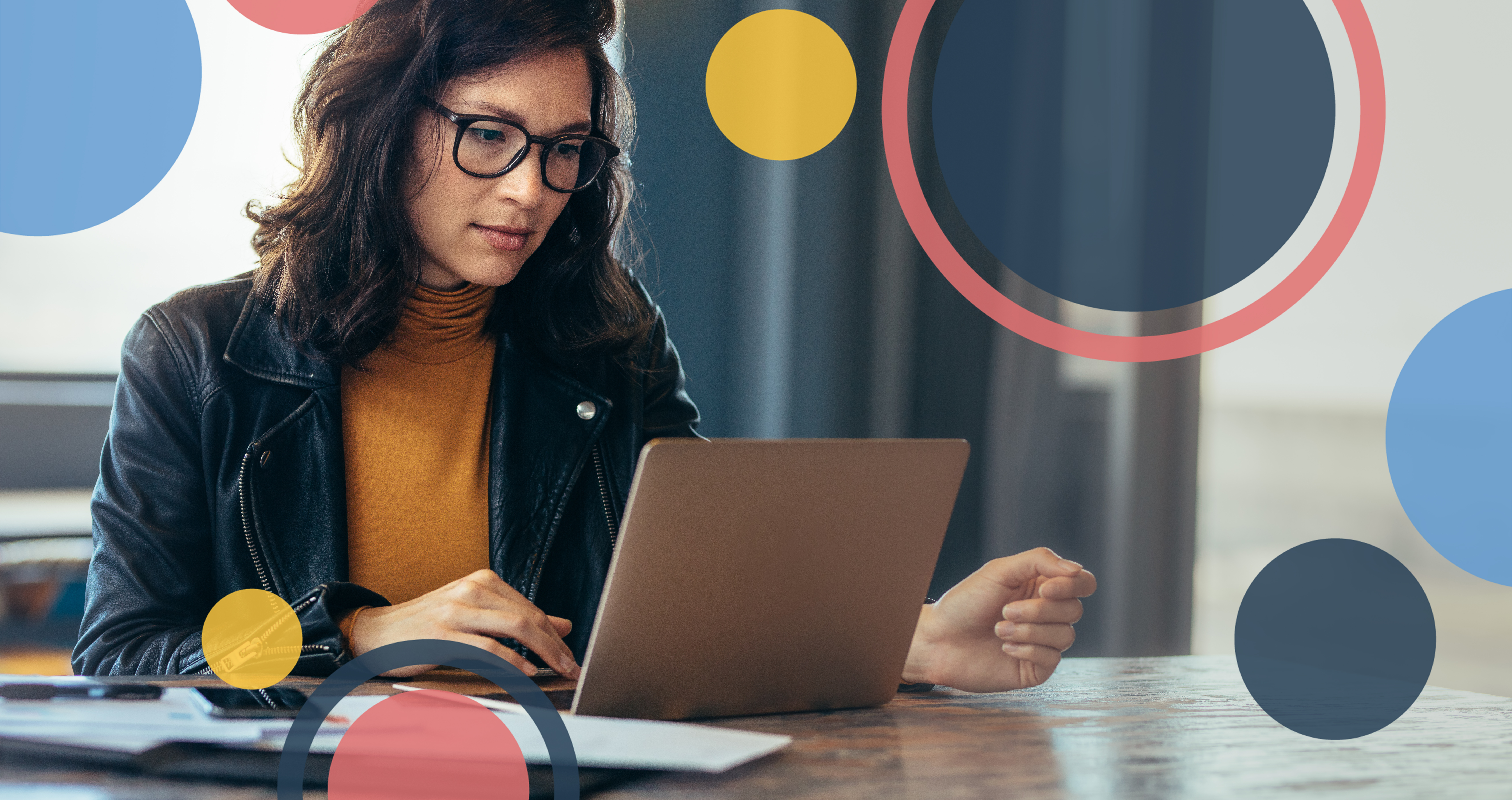 Girl working on computer