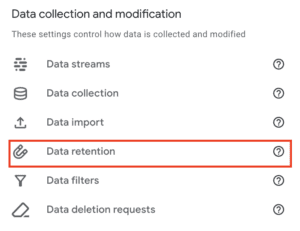 Data Retention in Admin