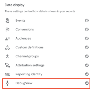 Debugger in Admin Settings