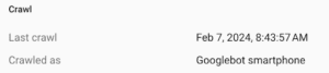 last crawled - Search Console