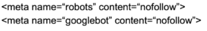 Meta tag issue - blocking resources with nofollow and noindex