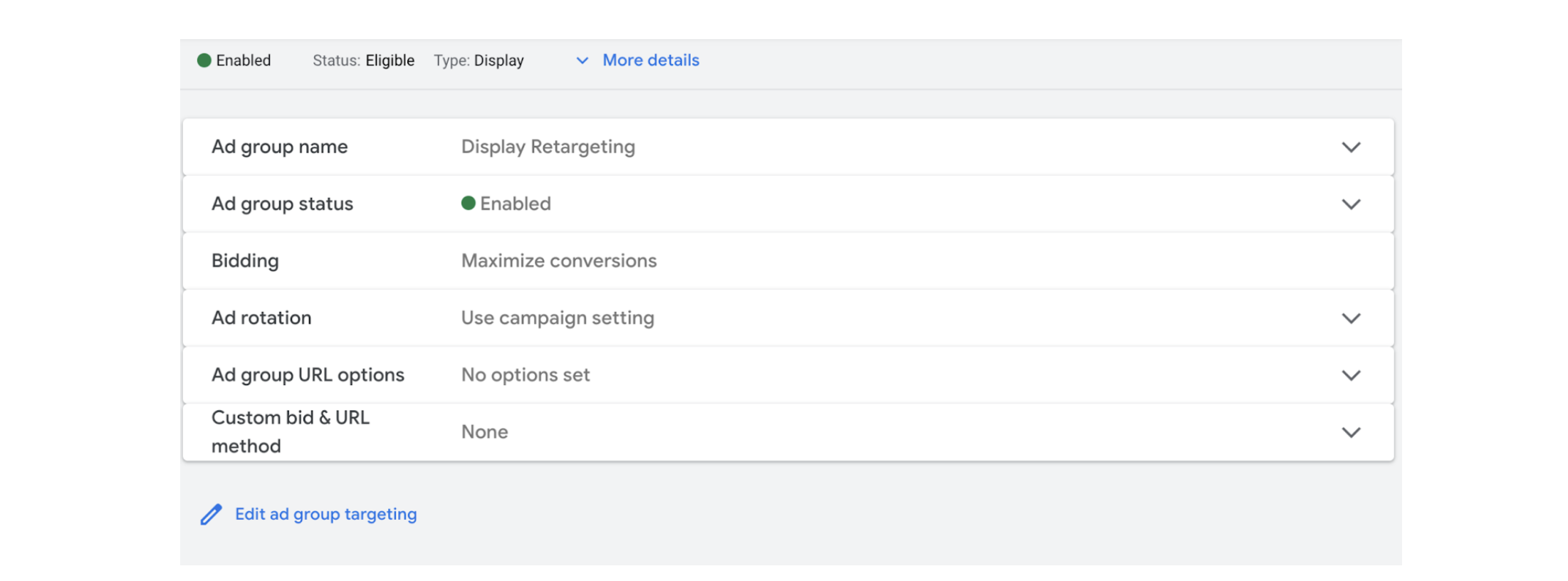 Google Ads Optimized Targeting Setting