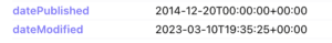 Date Published structured data and Date Modified schema are different becuase the blog has been updated since it was first published.